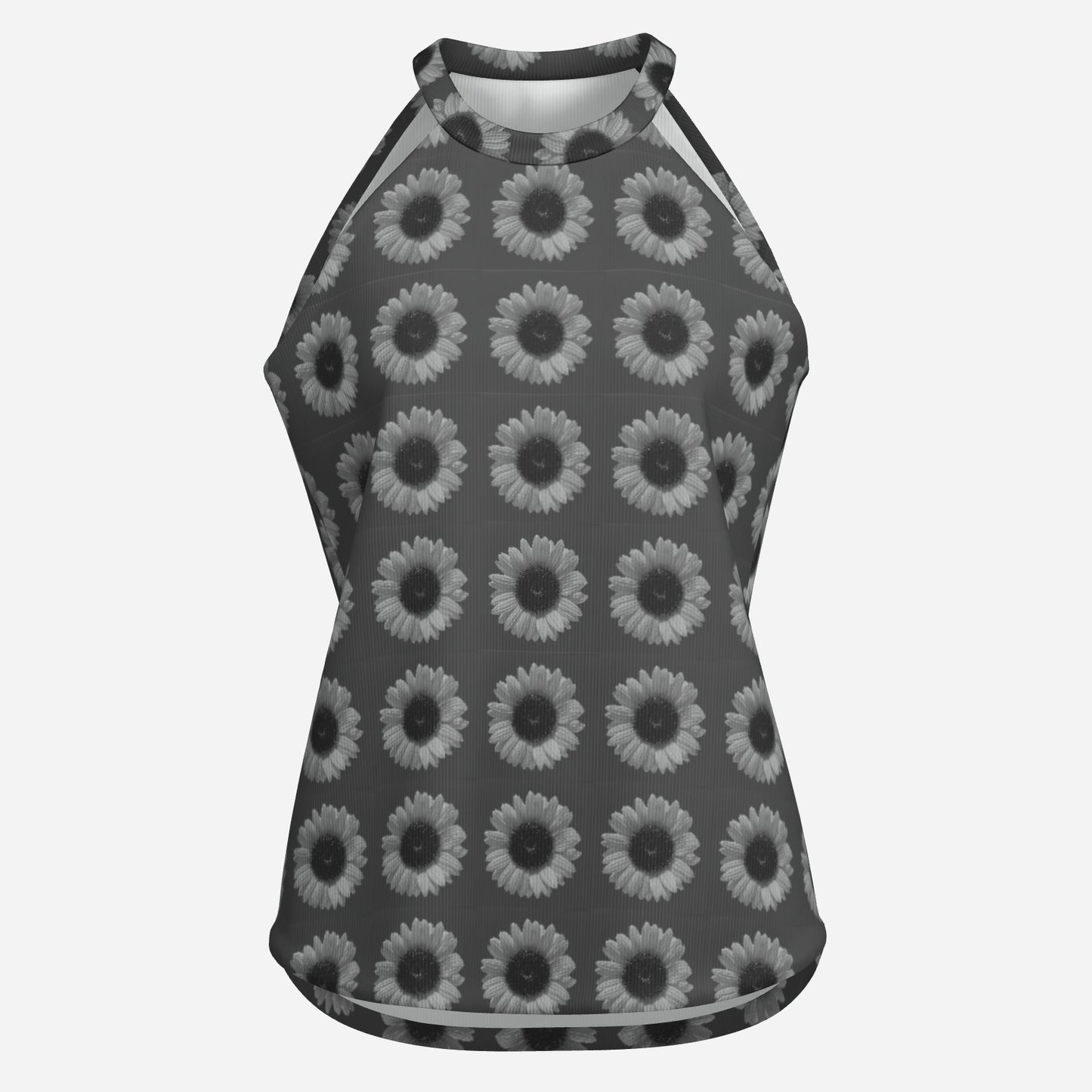All-Over Print Women's Halter Neck Tank Top-Imitation Cotton 170 GSM