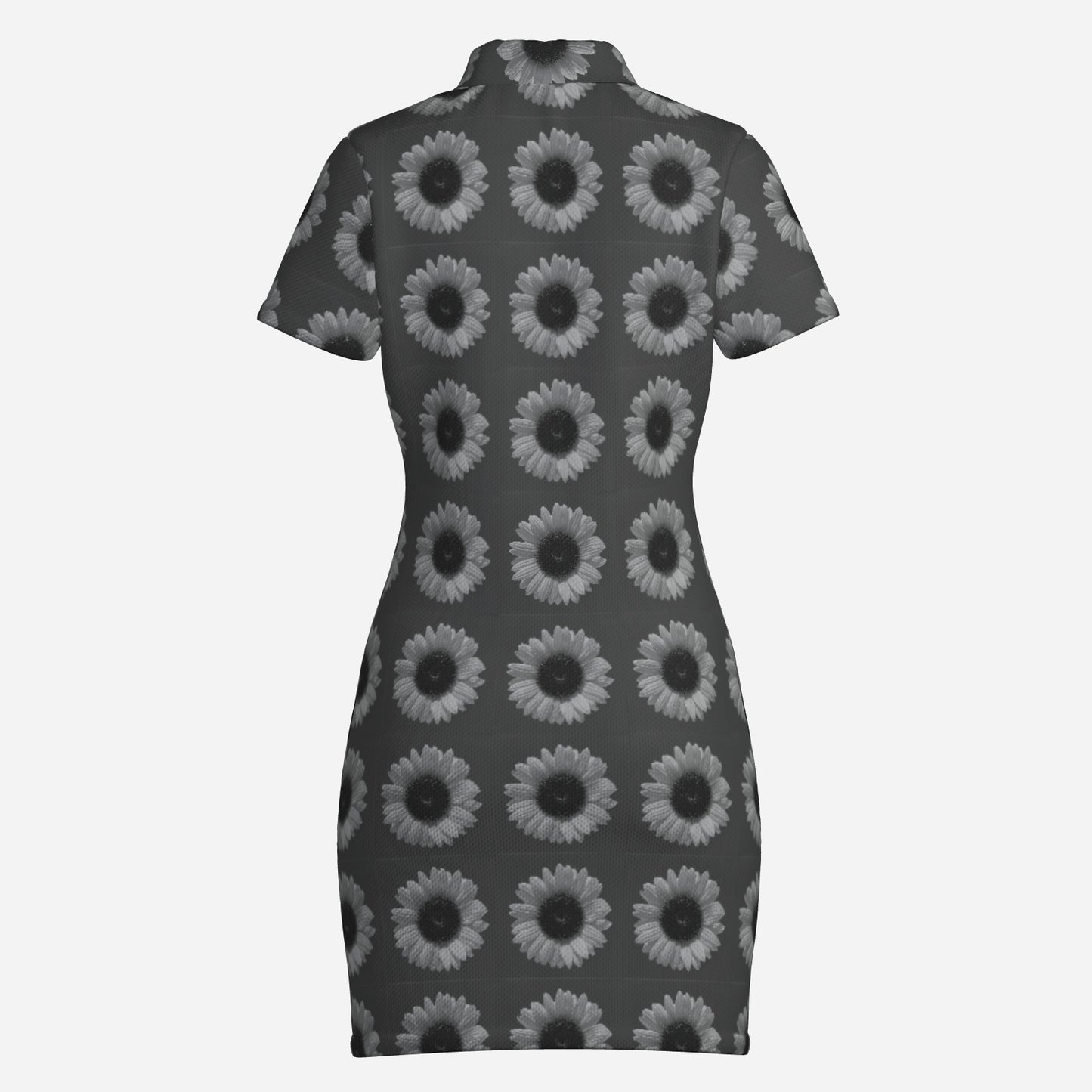 All-Over Print Women's Polo Dress-Bird's Eye 160 GSM