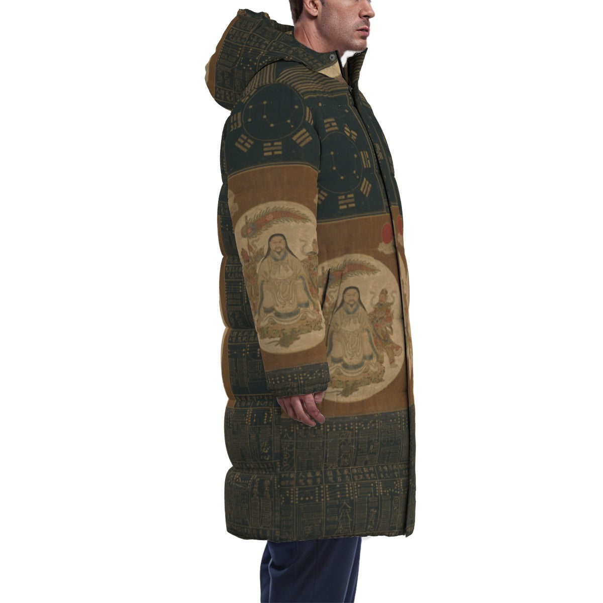 All-Over Print Unisex Long Down Jacket