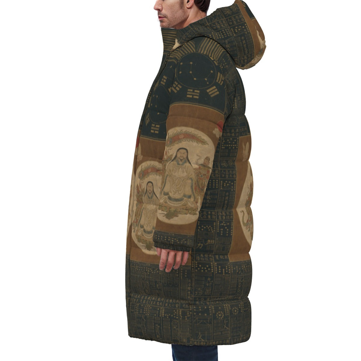 All-Over Print Unisex Long Down Jacket