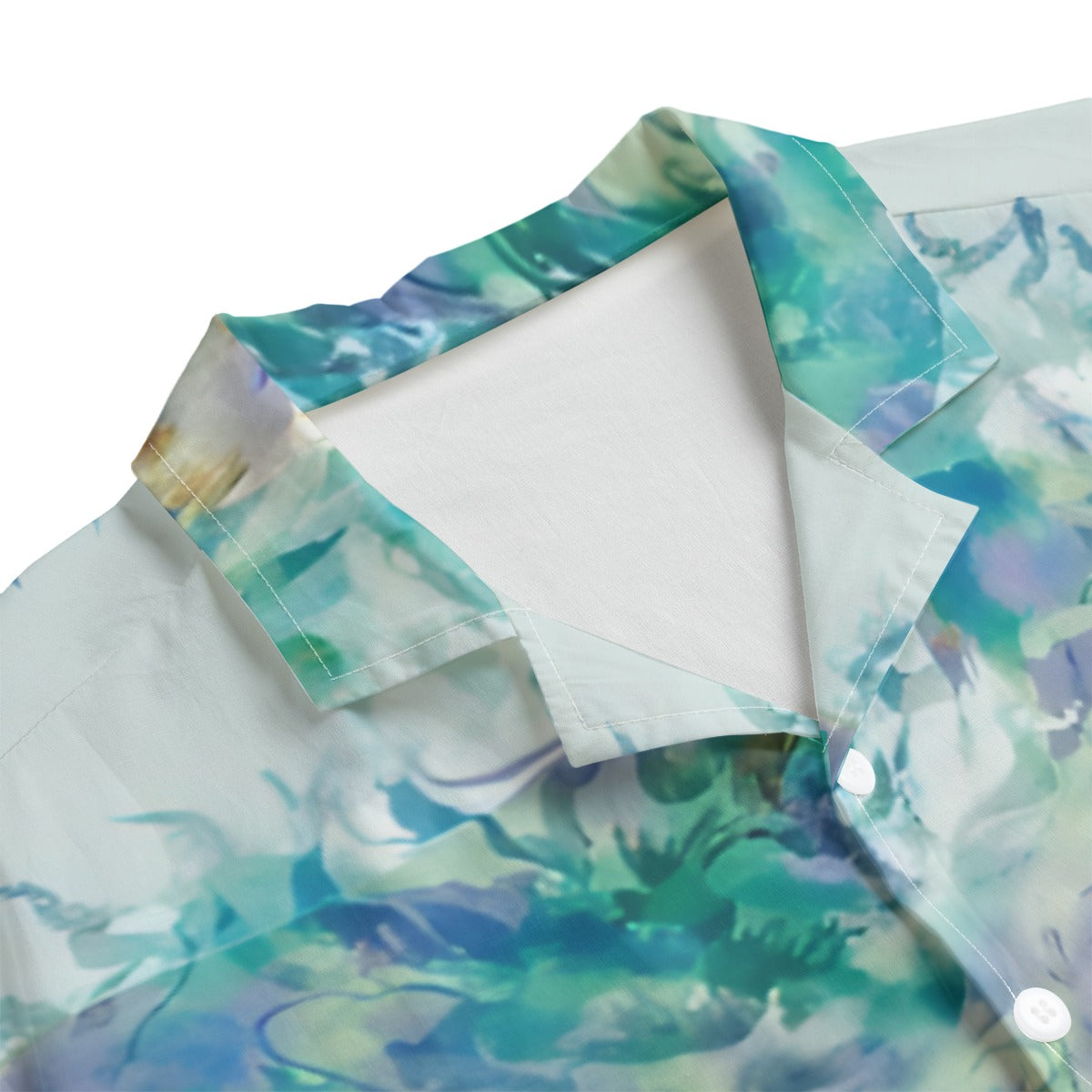All-Over Print Men's Hawaiian Shirt With Button Closure |115GSM Cotton poplin (no donation)