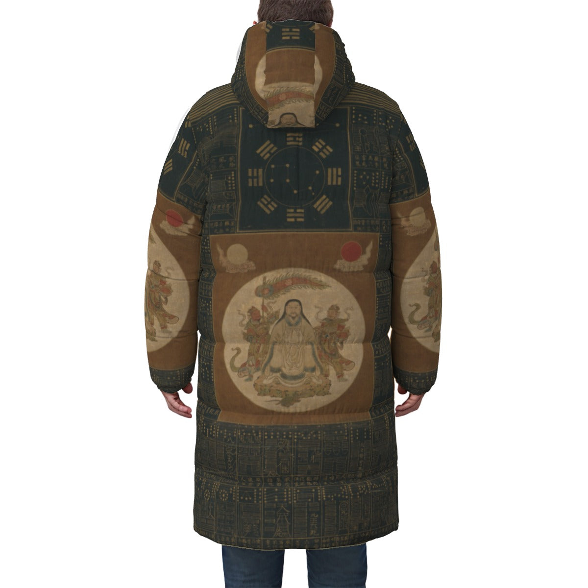 All-Over Print Unisex Long Down Jacket