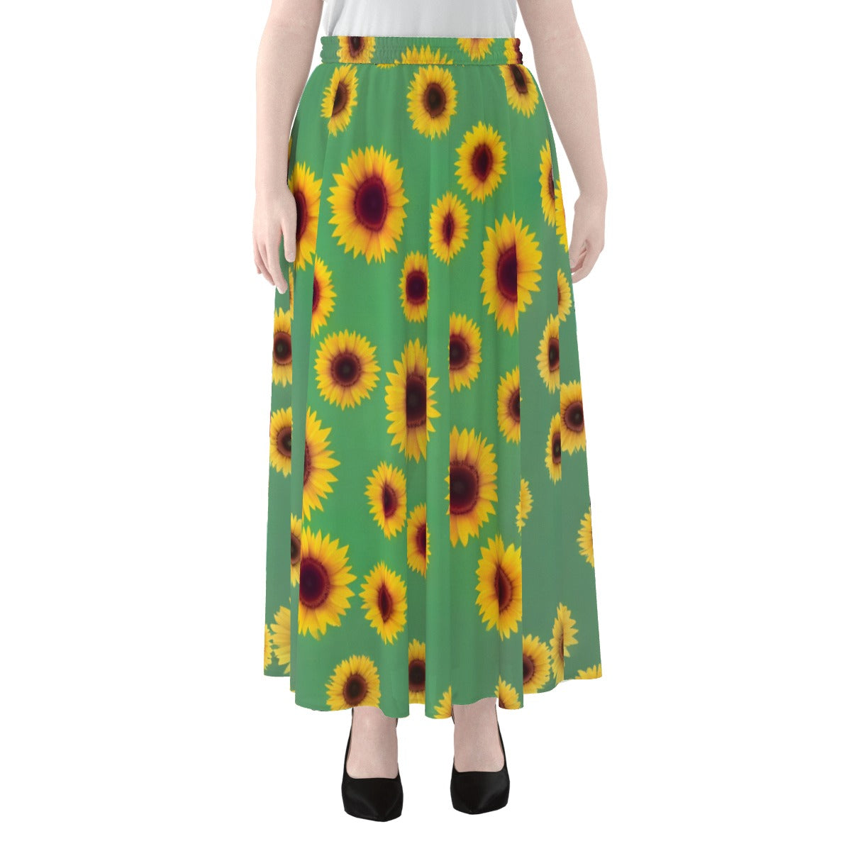 All-Over Print Women's Maxi Chiffon Skirts With Lining