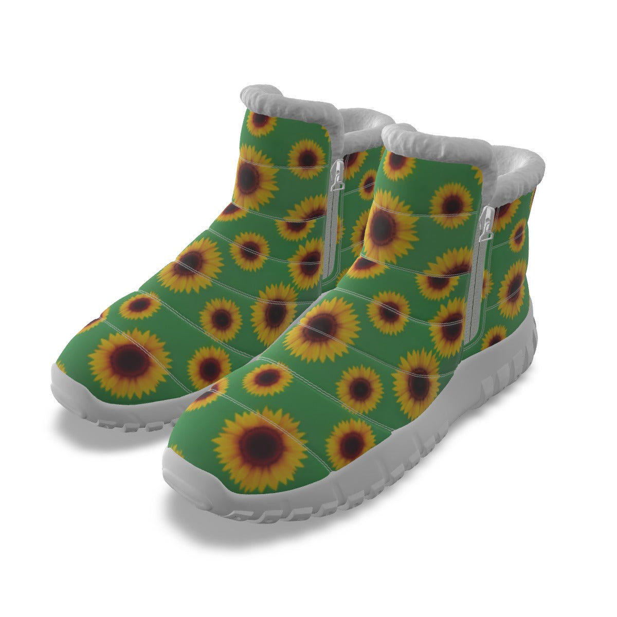 All-Over Print Women's Zip-up Snow Boots