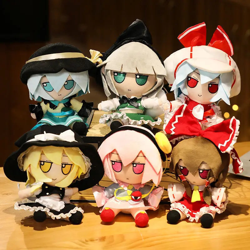 20cm Touhou Project Hakurei Reimu Kirisame Cirno Fumo Flandre Scarlet Anime Peripheral Plush Toys Japanese Daughter's Day Gifts