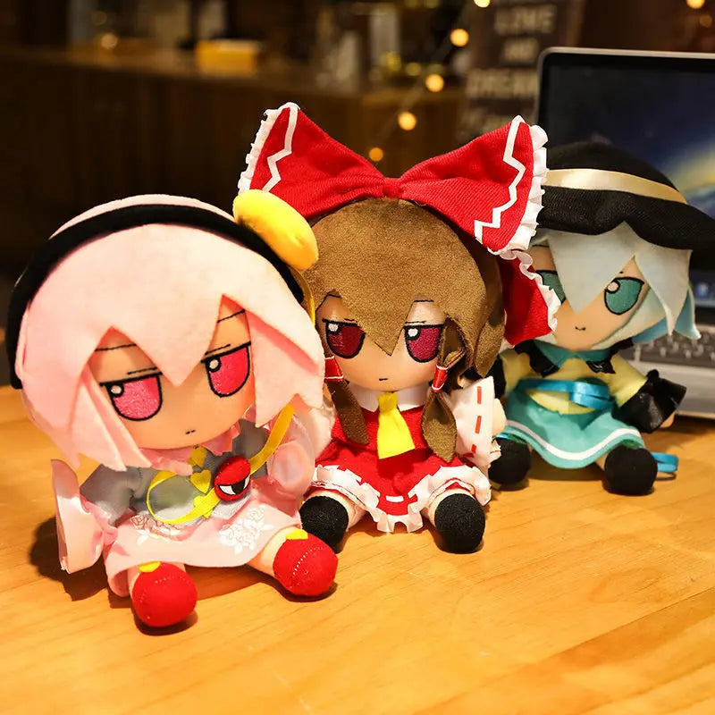 20cm Touhou Project Hakurei Reimu Kirisame Cirno Fumo Flandre Scarlet Anime Peripheral Plush Toys Japanese Daughter's Day Gifts