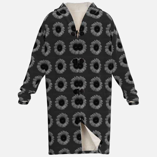 All-Over Print Men's Thicken Fleece Cow Horn Button Long Sweatshirt-Air Layer 230 GSM
