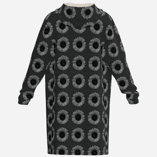 All-Over Print Men's Thicken Fleece Cow Horn Button Long Sweatshirt-Air Layer 230 GSM
