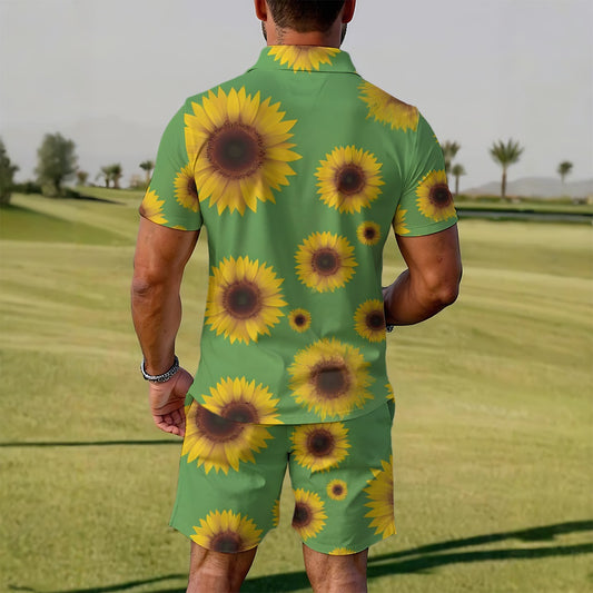 All-Over Print Men's Polo Sportswear Set
