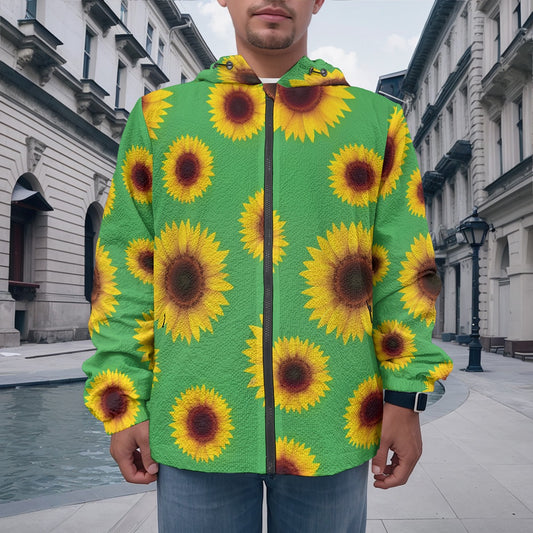 All-Over Print Men's Casual Zipper Jacket