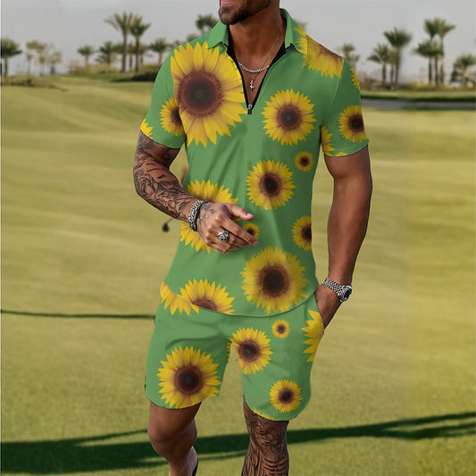 All-Over Print Men's Polo Sportswear Set