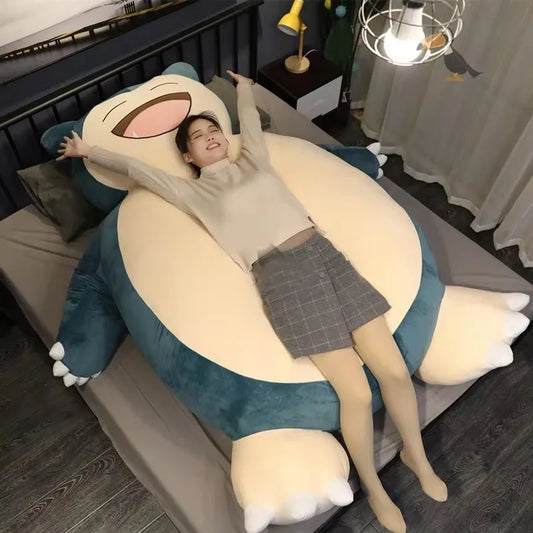 200/150cm Aoger Giant Snorlax Plush Toys Kawaii Soft Snorlax Leather Shell Plushie NO Filling Pillow Gifts For Children Pokemon