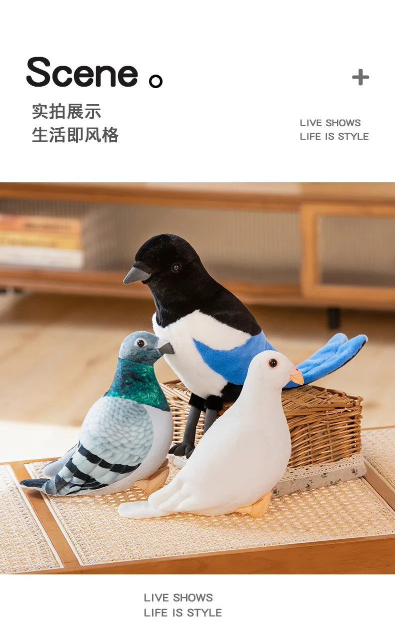 Simulation Pigeon Plush Toy Cartoon Birds Peace Dove Doll Doll Children Doll Gift Wholesale