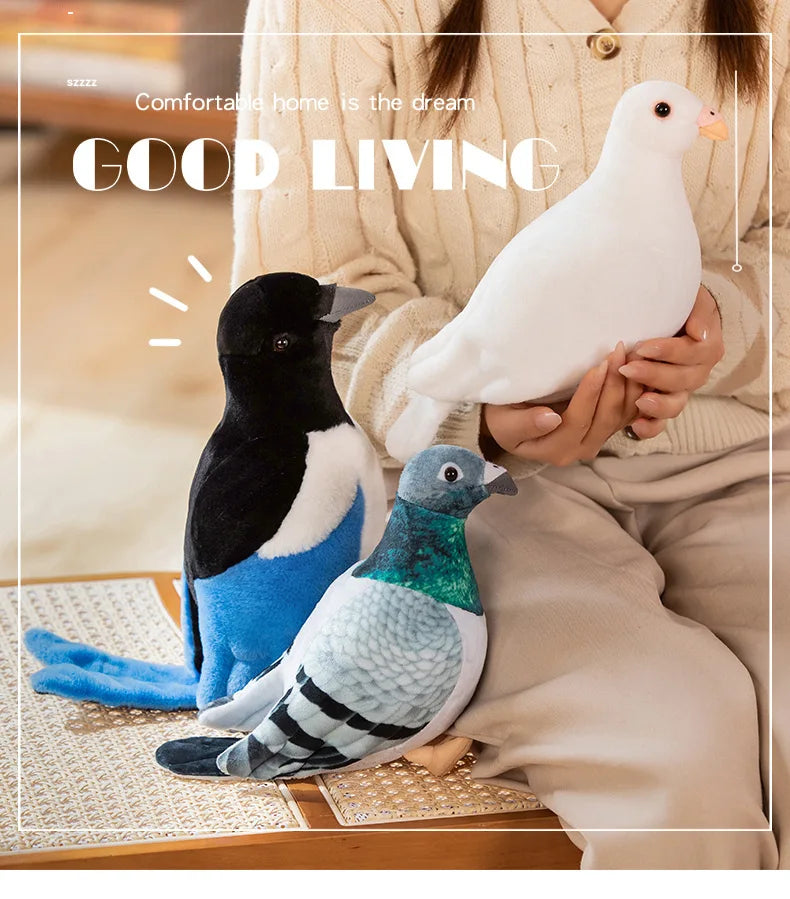Simulation Pigeon Plush Toy Cartoon Birds Peace Dove Doll Doll Children Doll Gift Wholesale
