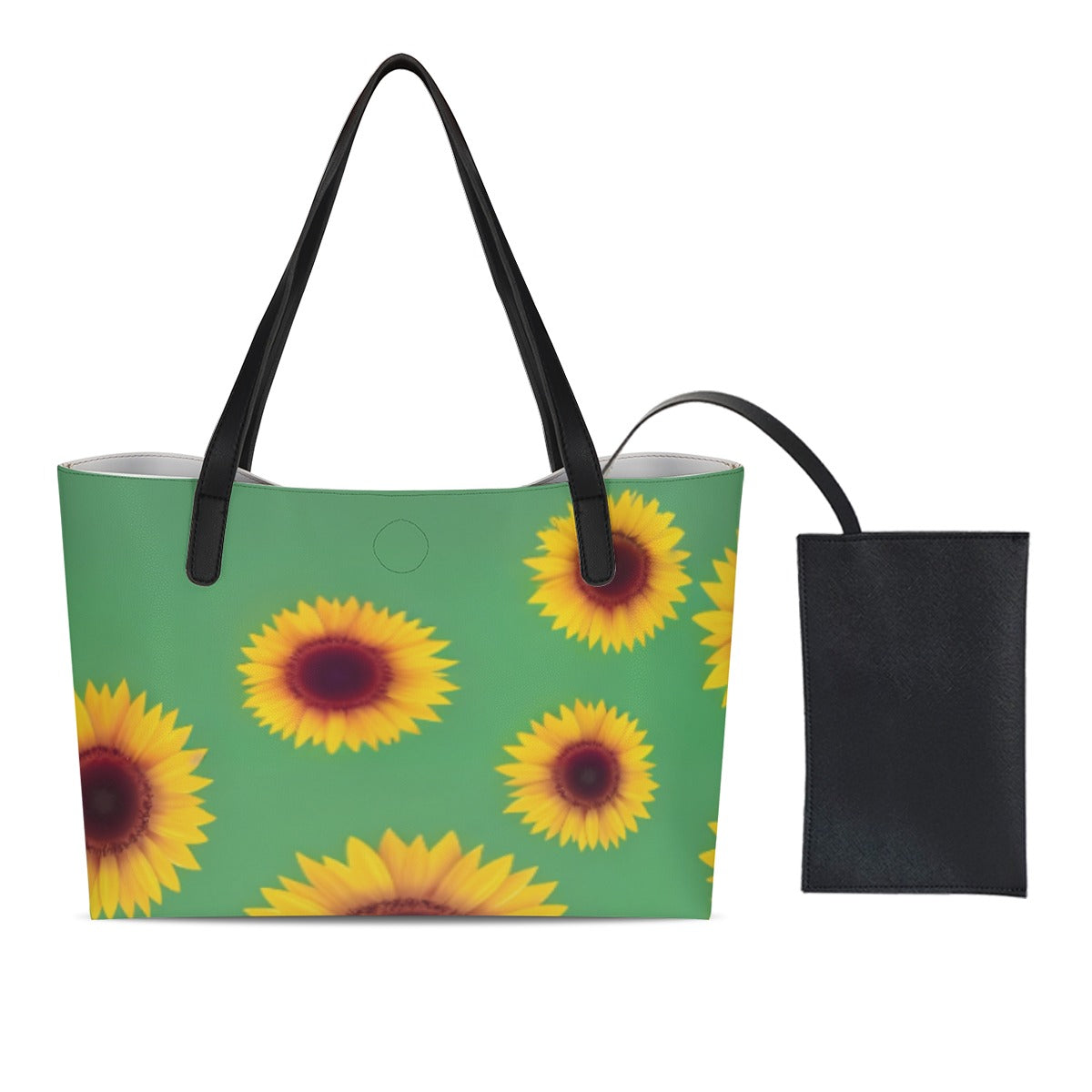 Shopping Tote Bag With Black Mini Purse